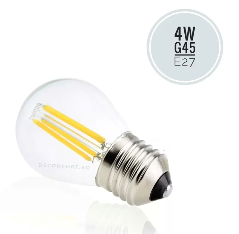 Bec LED filament incandescent Edison 4w dulie e27 lumina calda